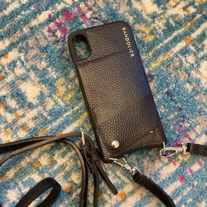 Bandolier iPhone X/Xs Cross body Case- Leather